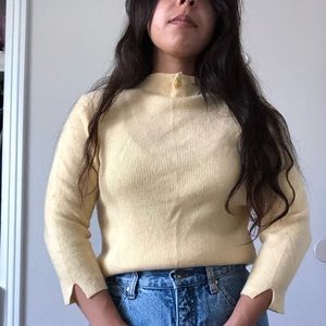 🔴 Hawick Yellow Cashmere Half Sleeve Top 🔴